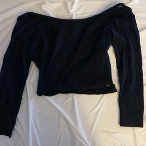 lace back cropped top